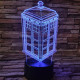 Tardis 7 színű  3D led lámpa