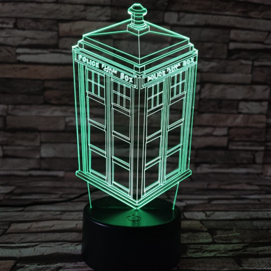 Tardis 7 színű  3D led lámpa