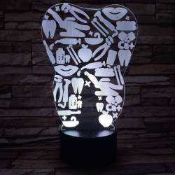 Fog 7 színű 3D led lámpa