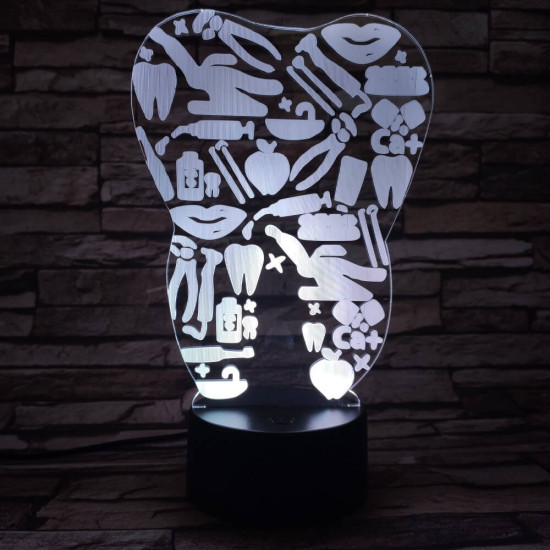 Fog 7 színű 3D led lámpa