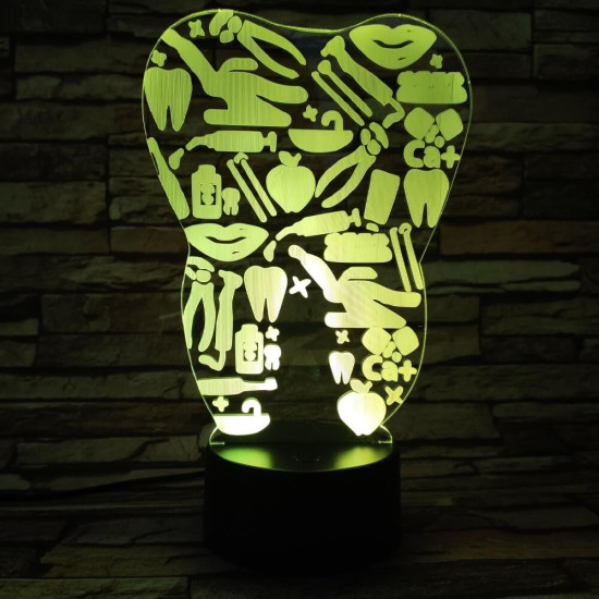 Fog 7 színű 3D led lámpa