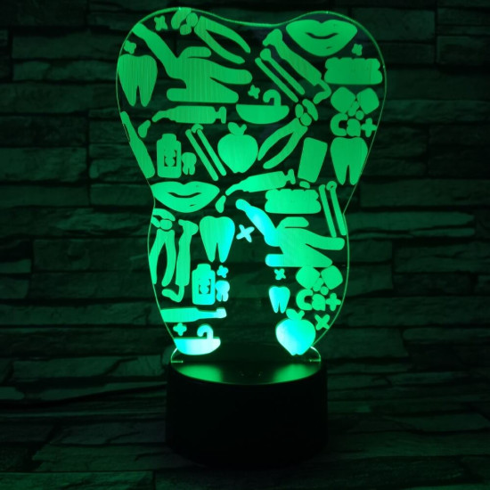 Fog 7 színű 3D led lámpa