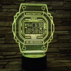 Kvarcóra 7 színű 3D led lámpa