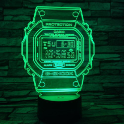 Kvarcóra 7 színű 3D led lámpa