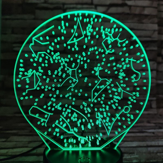 Csillagkép 7 színű 3D led lámpa