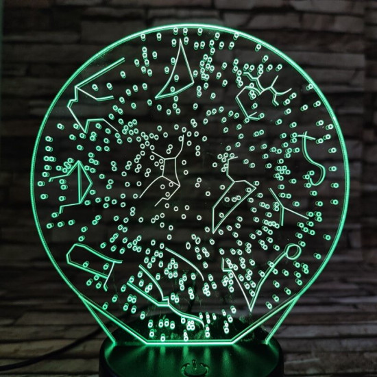 Csillagkép 7 színű 3D led lámpa