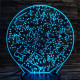 Csillagkép 7 színű 3D led lámpa