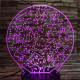 Csillagkép 7 színű 3D led lámpa