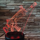Golyószóró puska 7 színű 3D led lámpa