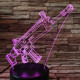 Golyószóró puska 7 színű 3D led lámpa