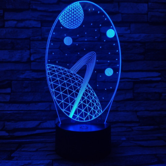 Bolygók 7 színű 3D led lámpa