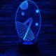 Bolygók 7 színű 3D led lámpa