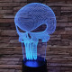 Koponya Punisher 7 színű 3D led lámpa
