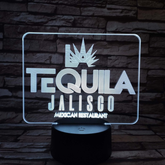 Mexikói étterem 7 színű 3D led lámpa