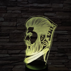 Borbély  7 színű 3D led lámpa