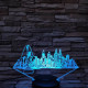 New York  7 színű 3D led lámpa