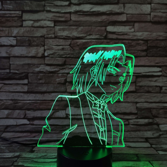 Naruto 7 színű 3D led lámpa