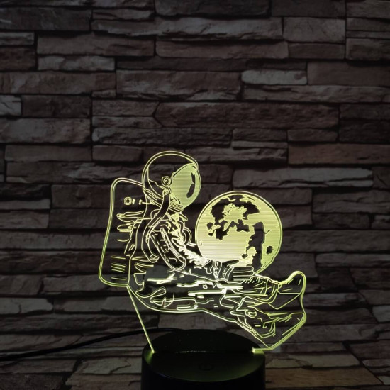 Asztronauta 7 színű  3D led lámpa