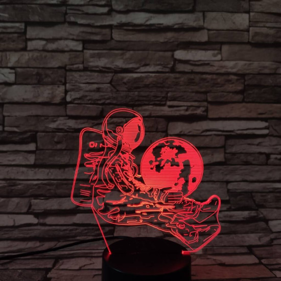 Asztronauta 7 színű  3D led lámpa