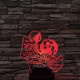 Asztronauta 7 színű  3D led lámpa