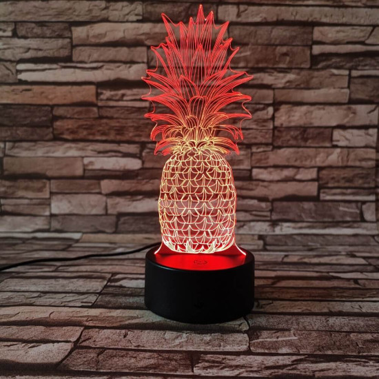Ananász 7 színű 3D led lámpa