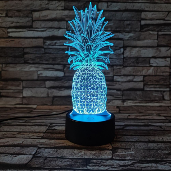 Ananász 7 színű 3D led lámpa