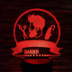 Barber Shop 7 színű 3D led lámpa