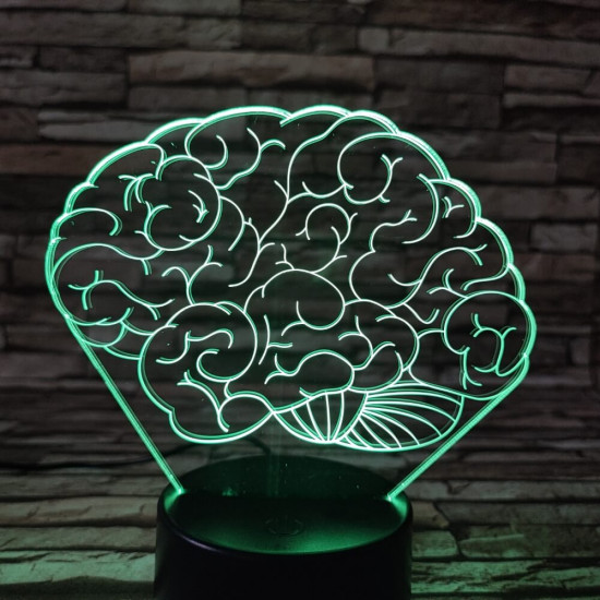 Agy 7 színű 3D led lámpa