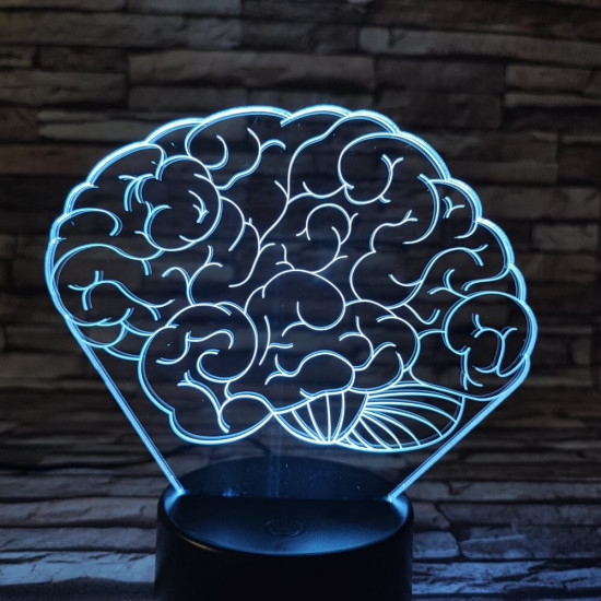 Agy 7 színű 3D led lámpa