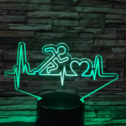 Futás az életért 7 színű 3D led lámpa