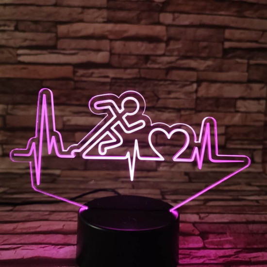 Futás az életért 7 színű 3D led lámpa