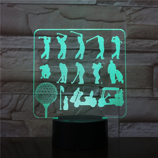 Golf 7 színű 3D led lámpa