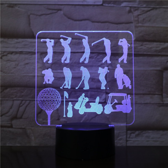 Golf 7 színű 3D led lámpa