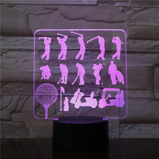 Golf 7 színű 3D led lámpa