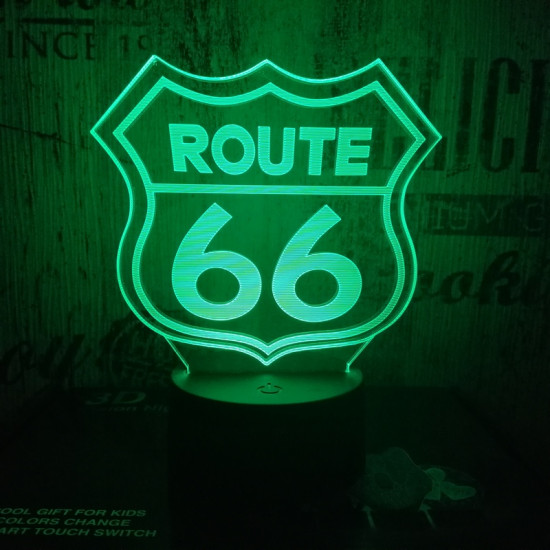 66 Road  3D led lámpa