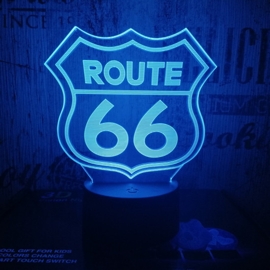 66 Road  3D led lámpa
