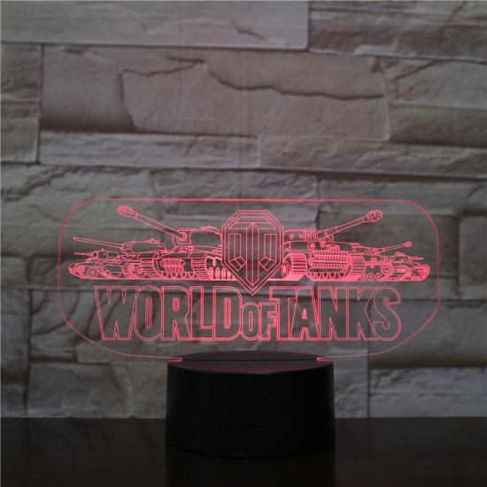 World of Tanks 3D led lámpa
