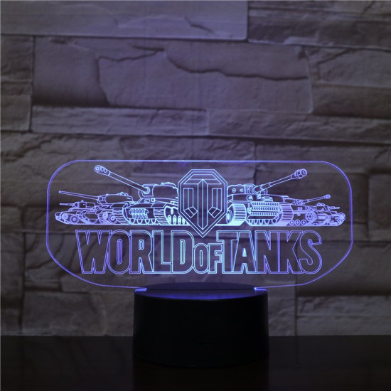 World of Tanks 3D led lámpa