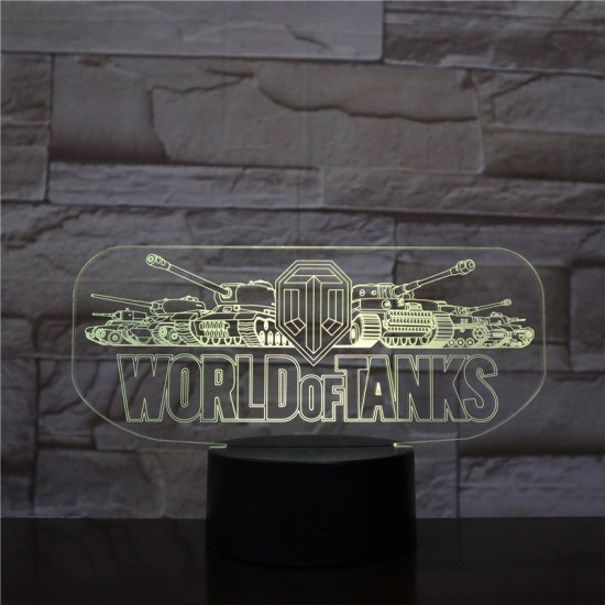 World of Tanks 3D led lámpa