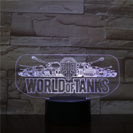 World of Tanks 3D led lámpa
