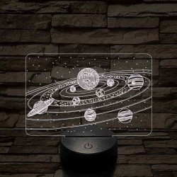 Naprendszer 7 színű 3D led lámpa