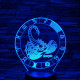 Skorpió Horoszkóp 7 színű 3D led lámpa