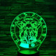 Ikrek Horoszkóp 7 színű 3D led lámpa