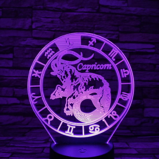 Bak Horoszkóp 7 színű 3D led lámpa