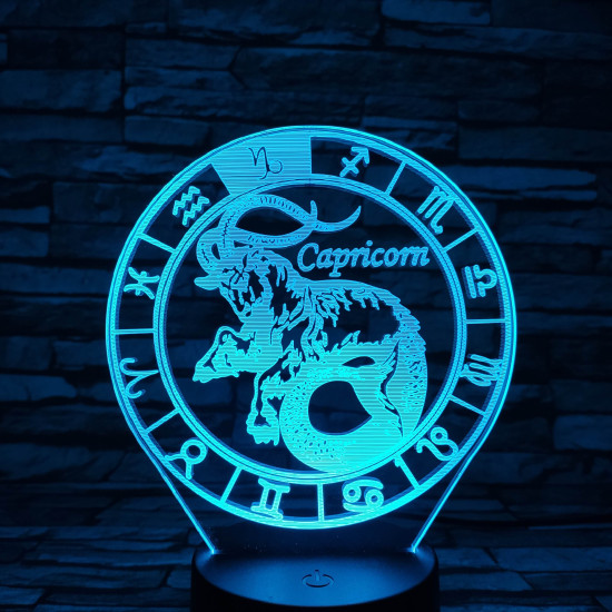 Bak Horoszkóp 7 színű 3D led lámpa