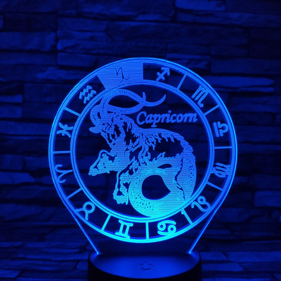 Bak Horoszkóp 7 színű 3D led lámpa