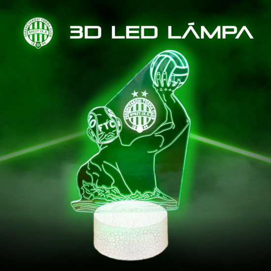 Ferencváros vizilabdás 3d led lámpa távirányítóval