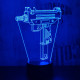 Uzi géppisztoly 7 színű 3D led lámpa