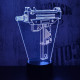 Uzi géppisztoly 7 színű 3D led lámpa