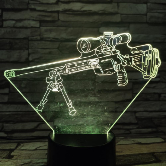 Mesterlövész puska  7 színű 3D led lámpa